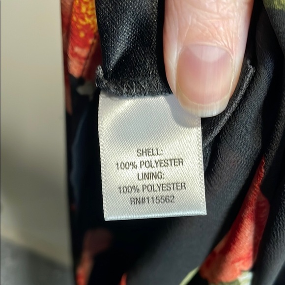 Jolie Vie Black Floral Maxi Dress V-Neck Sleeveless Medium - Picture 11 of 13